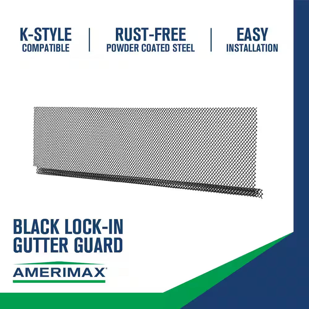 3-Foot Black Metal Mesh Gutter Guard (25-Pack)
