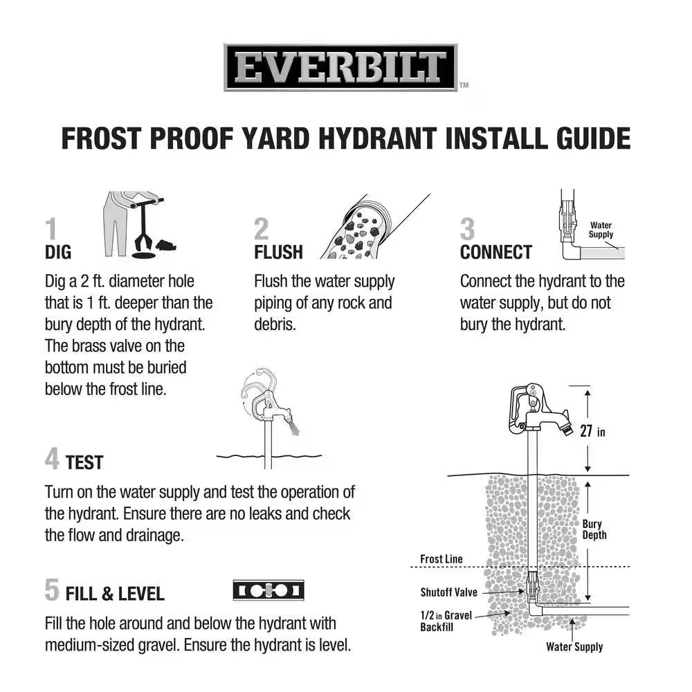 2 Ft. Bury Depth Frost-Proof Yard Hydrant