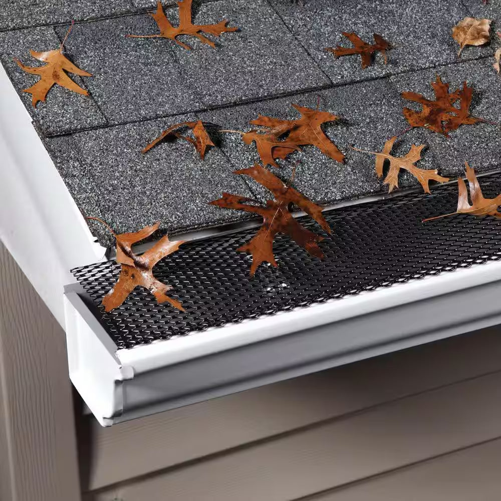 3-Foot Black Metal Mesh Gutter Guard (25-Pack)