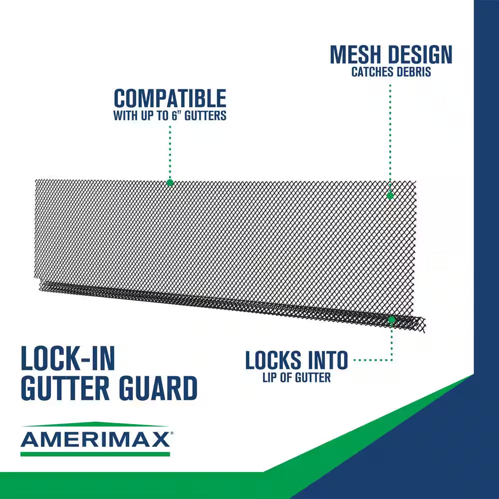 3-Foot Black Metal Mesh Gutter Guard (25-Pack)