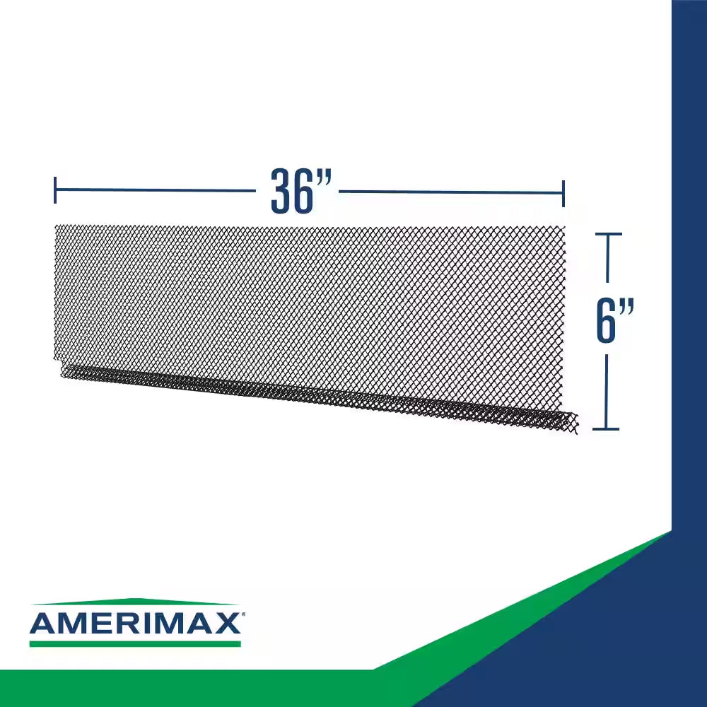 3-Foot Black Metal Mesh Gutter Guard (25-Pack)