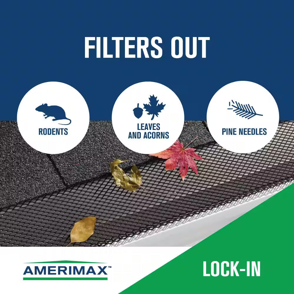 3-Foot Black Metal Mesh Gutter Guard (25-Pack)