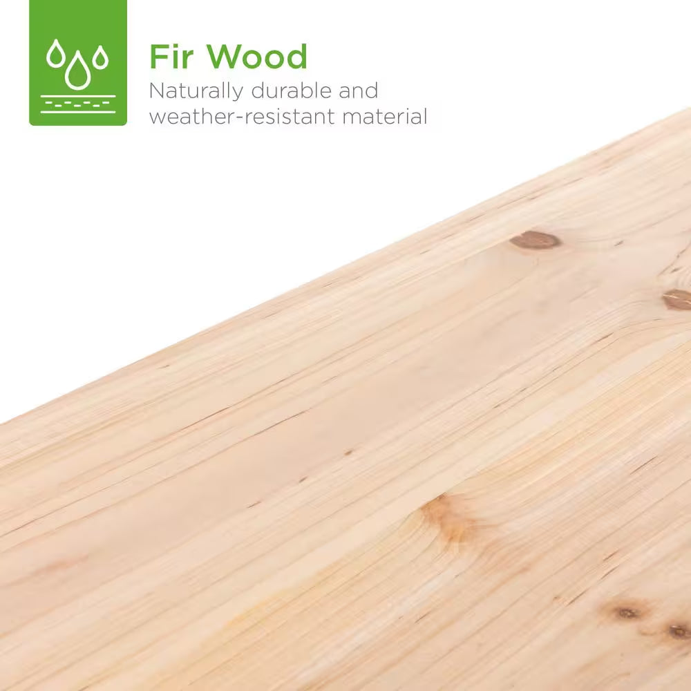 8-Foot by 2-Foot Wooden Raised Garden Bed