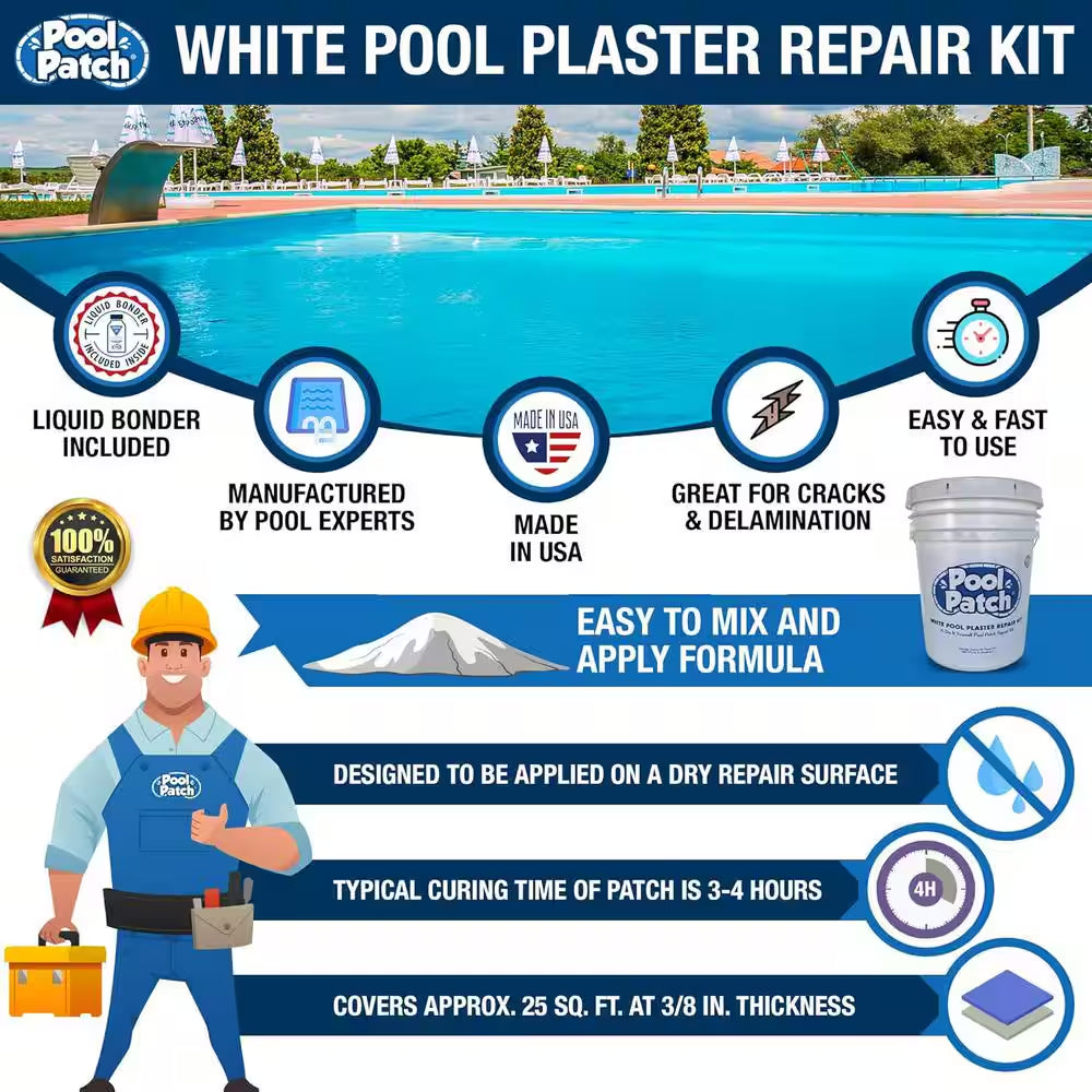 50 lb White Pool Plaster Repair Kit