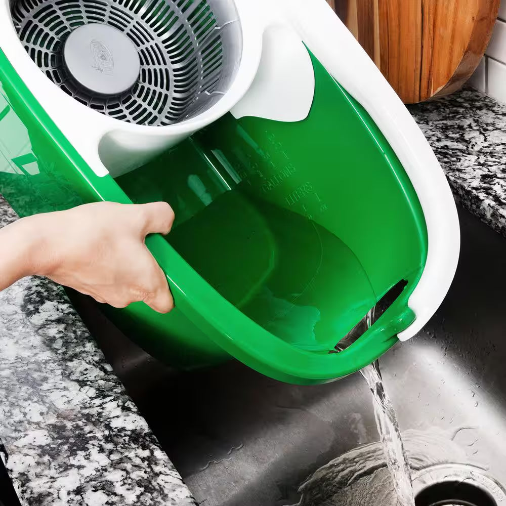Tornado Spin Mop and Bucket Cleaning System with Microfiber Head, 14-Inch Width, Machine Washable